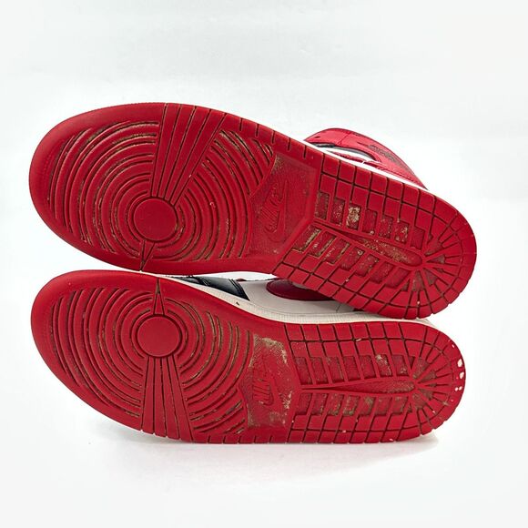 Nike Air Jordan 1 Mid Shoes Womens Size 9 Red Black White Sneakers BQ6472-079 - Picture 4 of 12